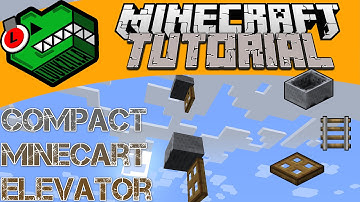Minecraft Tutorial : Compact Minecart Elevator - Efficient Vertical Travel | 1.9 SMP Server Friendly