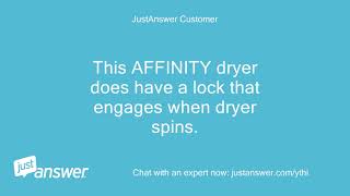 Frigidaire Affinity dryer door will not unlock. JA: