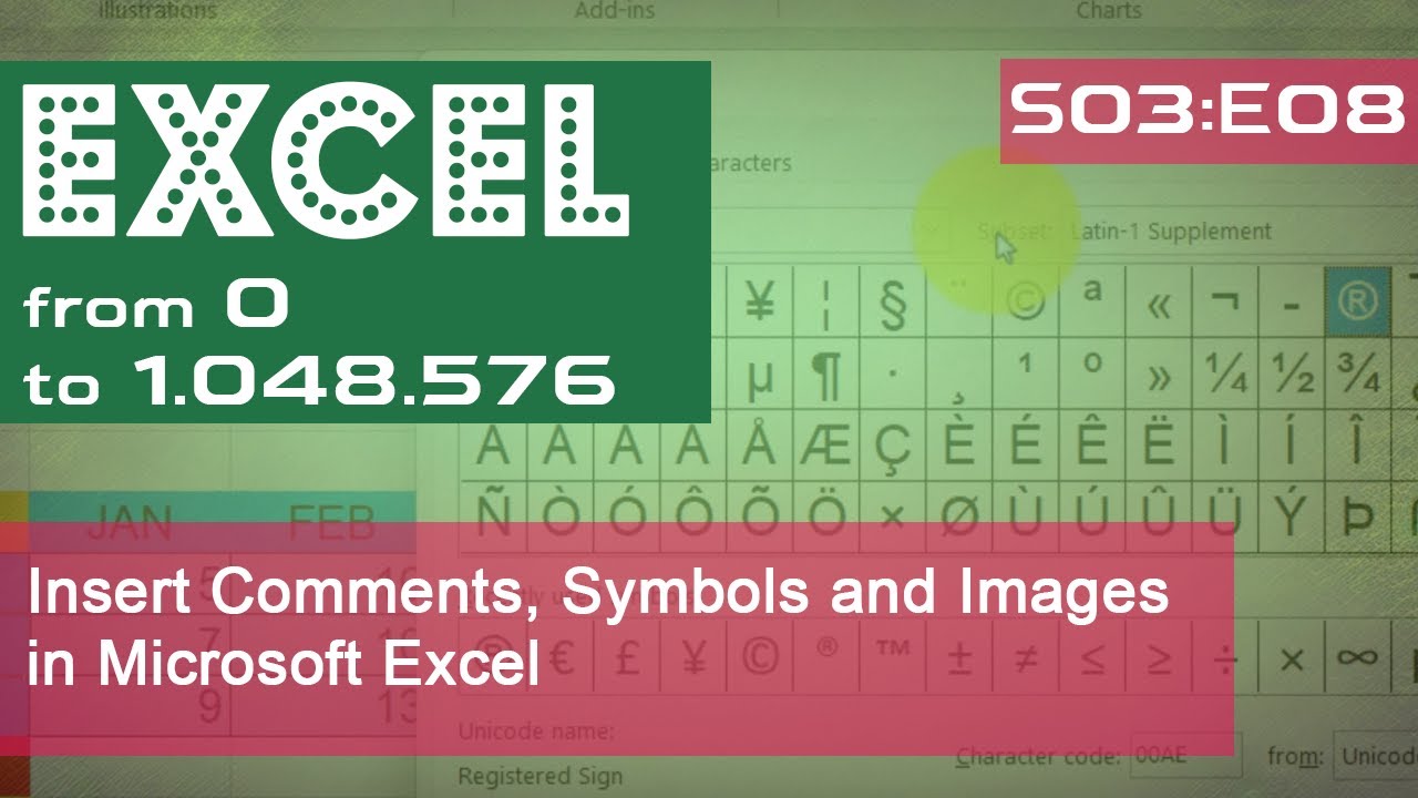 Insert Comments, Symbols and Images in Microsoft Excel - YouTube