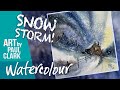 How to Paint a Snow Storm in Watercolour - Step-by-Step