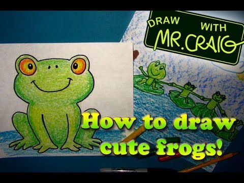 How to draw a CUTE FROG! - YouTube
