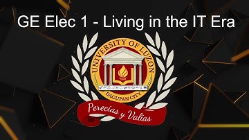 GE Elec1 - Introduction to the Subject and Its Requirements