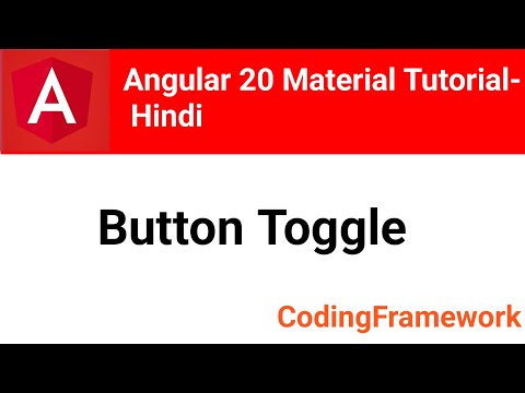 Angular 20 Material Tutorial Day 6 | Button Toggle Explained (Hindi)