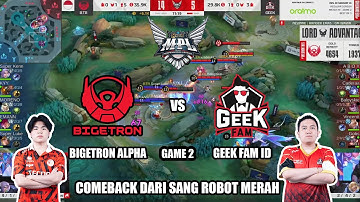 GEEK VS BTR GAME 2 | MPL ID S14 Regular Season Geek Fam ID vs Bigetron Alpha