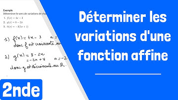 Comment déterminer les variations d