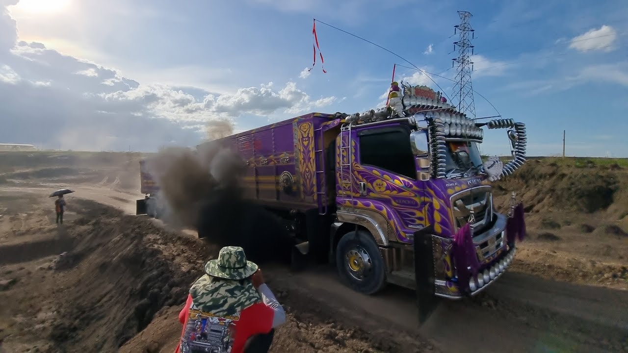 360ต้าวม่วง💜พลอยชนกรถหนักปีนขึ้นบ่อ พลังรีแม็พช่างม่อนแรงดีสุดๆ