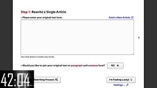Article Rewriter Software: 500 High Quality Articles in 1 Minute Spinner