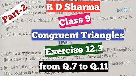 R D Sharma class 9 Ex- 12.3 chapter-12(Congruent Triangles) Part-2