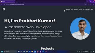 🚀 Responsive React Portfolio | Tailwind CSS | Projects, Skills, Contact & More!