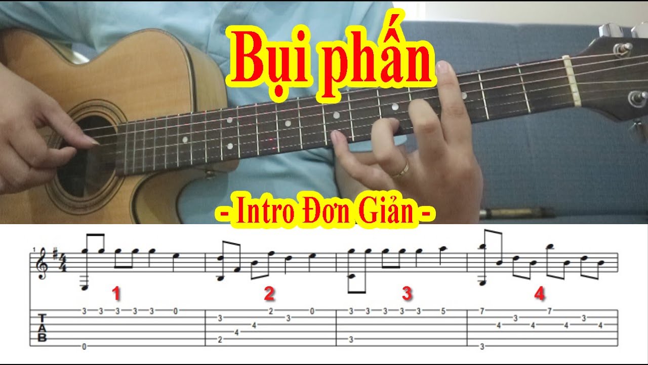 Hướng Dẫn Intro Guitar - Bụi Phấn - Youtube