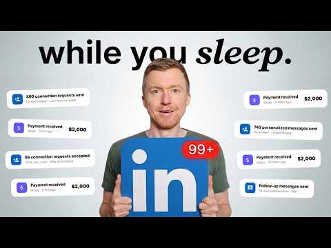 LinkedIn automation tutorial showing AI tools generating $16k/month
