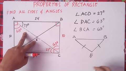Properties of Rectangle | Finding all Sides and Angles |
