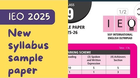 Class 9 IEO sample paper 2025/IEO class  9 sample paper 2025/class 9 english olympiad 2025