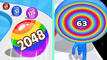 Ball Run 2048 & LAYER MAN 3D - MAX LEVEL! All Level Gameplay Android,iOS - NEW APK UPDATE  S5SD45S4