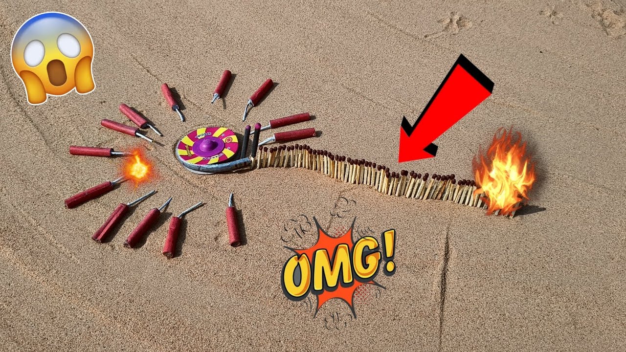 🤯Chakri and red Crackers 💥 Red firecrackers burn well! चकरी तो मस्त गुमी 😎