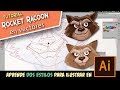 Rocket Racoon en vectores con Adobe Illustrator