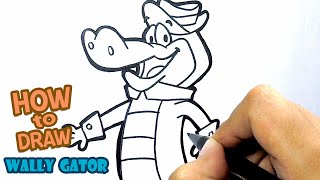 How to Draw Wally Gator | Cartoon Drawing
