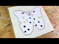 Butterfly/ Double Exposure Painting/ Easy Masking Tape Acrylic Painting for Beginners