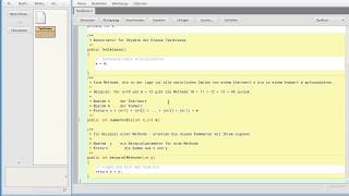 Erste Java Methode mit for Schleife zur Berechnung von Summen in BlueJ