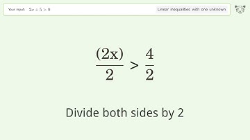 Solving Linear Inequalities: 2x+5 is Greater Than 9