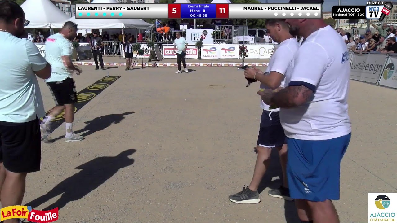 Miniature : PPF TOUR 2024 National TOP 1500 AJACCIO - Demi finale TRIPLETTE OPEN: Equipe LAURENTI contre MAUREL