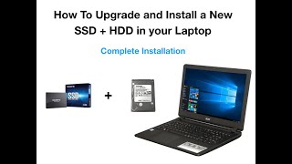 How Upgrade and Install SSD + HDD In your Laptop Acer Aspire ES1