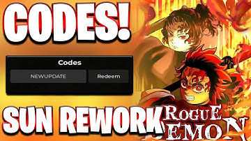 NEW! ALL SUN REWORK UPDATE CODES FOR ROGUE DEMON! ROBLOX ROGUE DEMON CODES