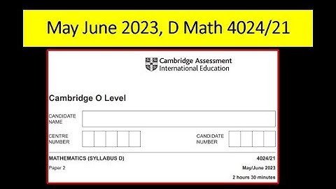 May June 2023, D Math 4024 21, Solution by Ferhan Mazher