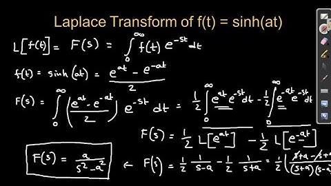 Laplace Transform of Hyperbolic Sine Function @derivewithsoumya