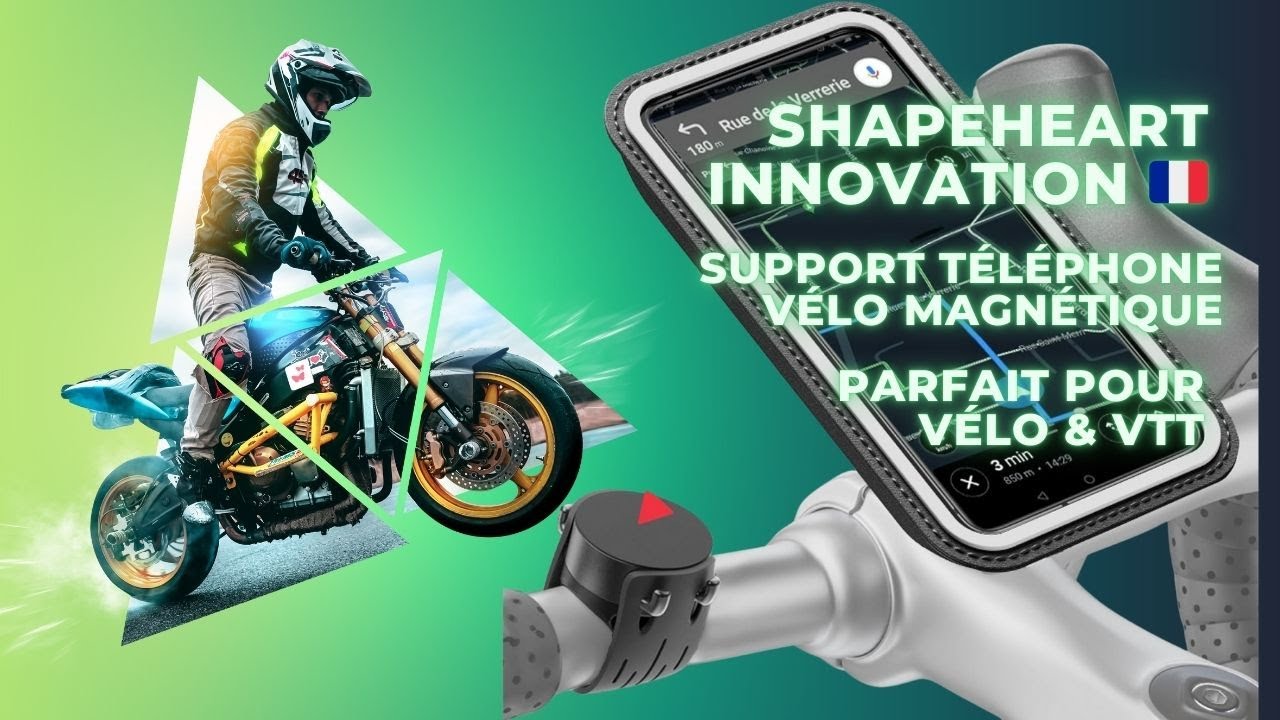 Shapeheart vélo Pro | support téléphone magnétique guidon Shapeheart vélo Pro | support téléphone magnétique guidon