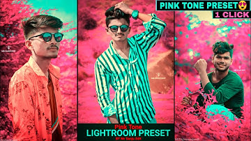 PINK TONE PRESETS || Lightroom Mobile Editing Tutorial | Pink color correction Tutorial in Lightroom