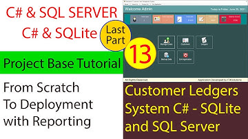 13-C# | SQL Server | SQLite Tutorial in Urdu - Customer and Ledgers System-SQLite exe and deployment