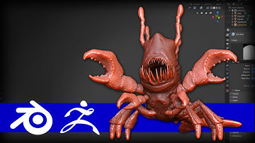 Shark Crab: Sculpting Complex Models Inside Blender