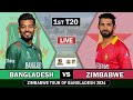 Bangladesh vs zimbabwe 1st t20 match live scores   zim vs banlive commentary