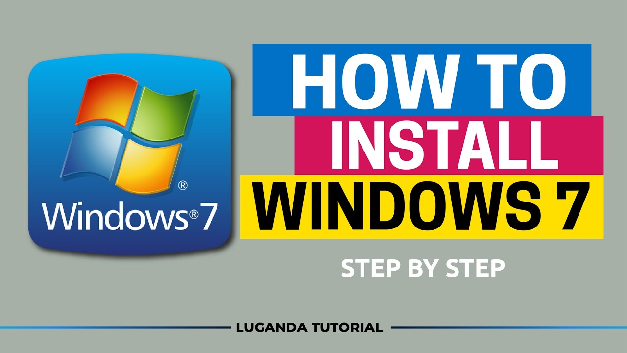 How To Install WINDOWS 7 Step By Step || Luganda - YouTube