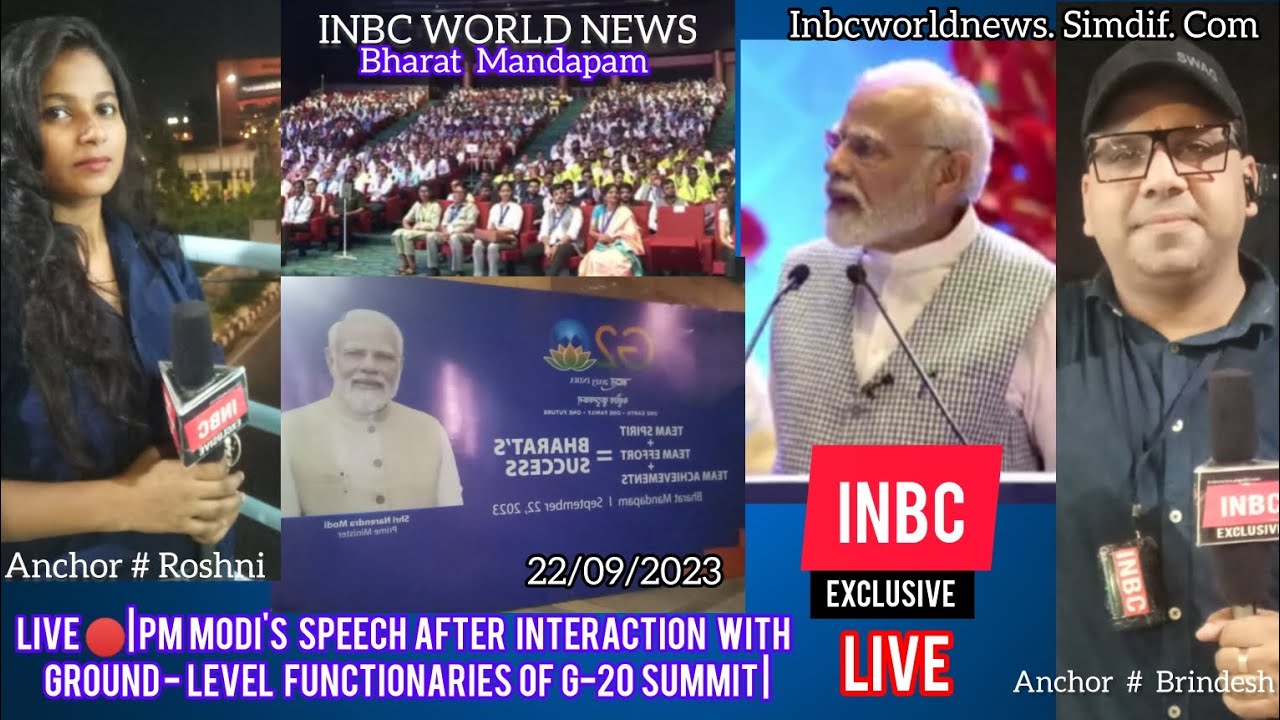 LIVE🔴| Pm Modi's Speech after interaction with ground - level ...
