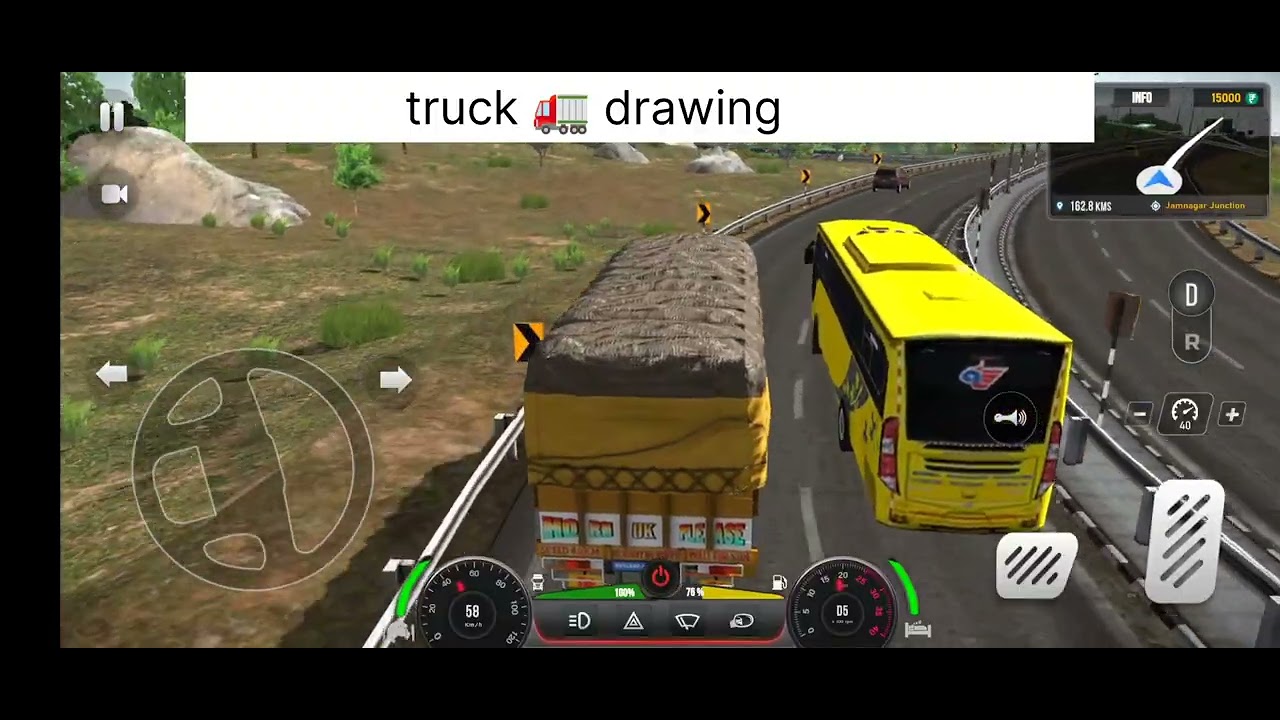 Truck drawing || delivery container || truck simulator gaming
