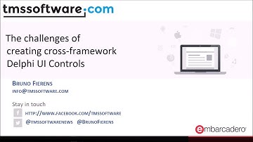 Cross Framework UI Controls session by Bruno Fierens at CodeRage XI