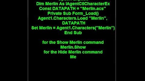 How to make Merlin to speak.avi