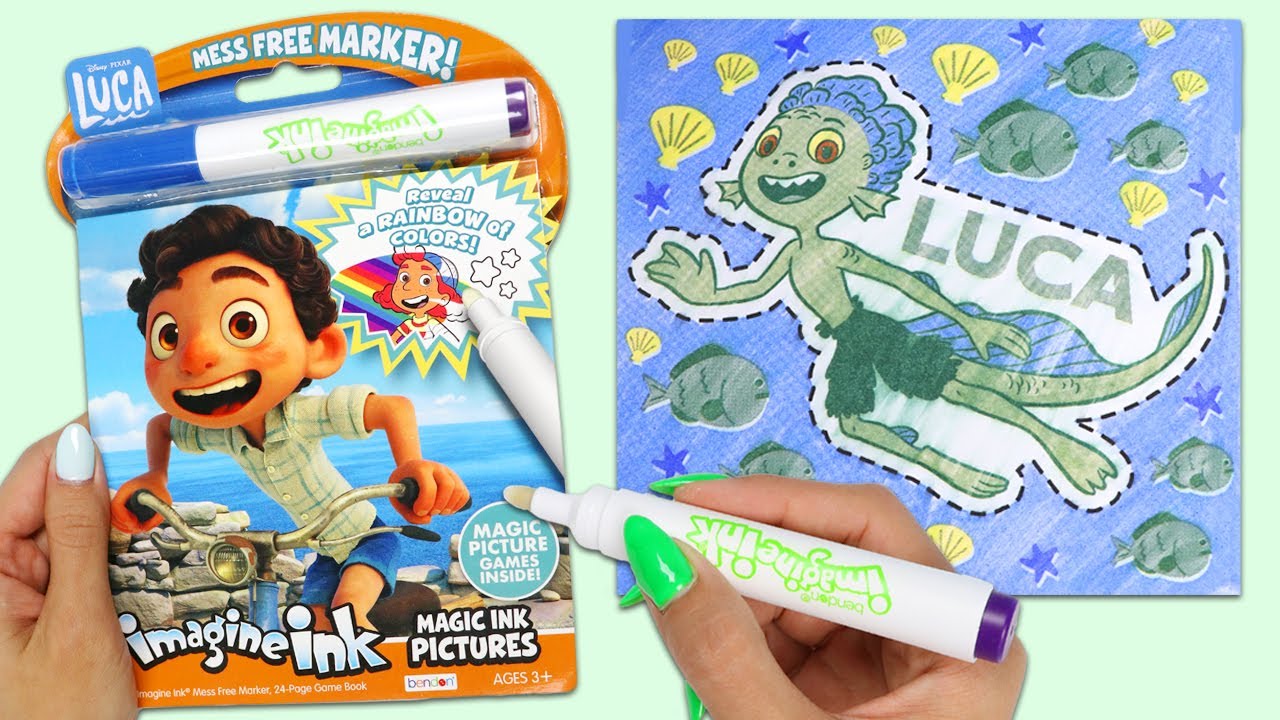 Classic Disney Disney Luca Coloring Book Party Favors Bundle for Boys and  Girls with MessFree Imagine Ink Stickers and More Luca Activity Set Disny