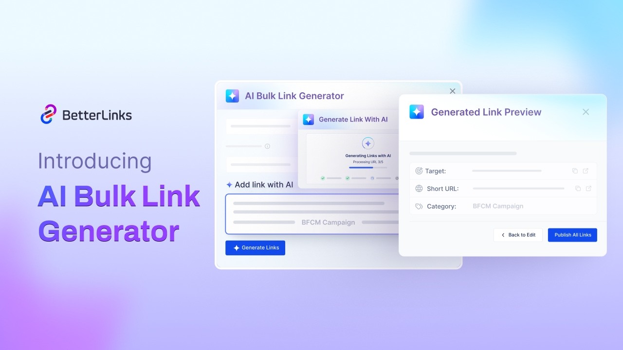 How to Use BetterLinks’ AI Bulk Link Generator in WordPress? - YouTube