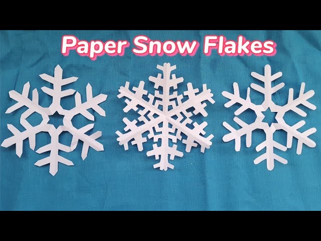 How to make Easy Paper Snow Flakes, Christmas Decoration ideas, Paper  Craft