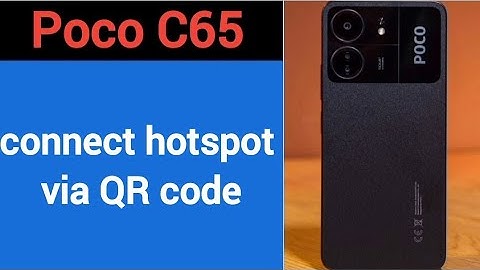 How to connect hotspot via QR code Poco C65, wireless internet connect kaise karen