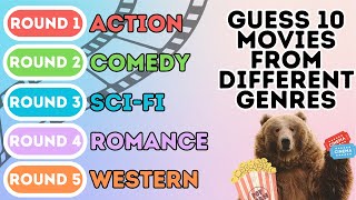 Guess 10 Movies from Different Genres Quiz | Action, Comedy, Sci-Fi, Romance & Western (50 Films)