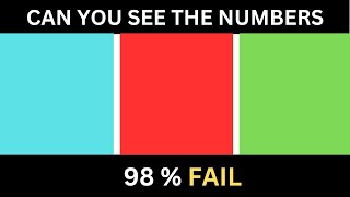 CAN YOU SEE THE NUMBERS - 98 % FAIL  | EYE TEST #1