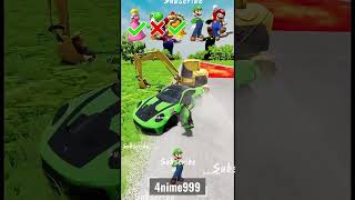 Mario Cars Jump Challenge - BeamNG.Drive#shorts#mario #SuperMarioGalaxyMovie#car#jump#viral#trending