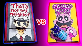 Poppy Playtime Chapter 3🐱 vs That's not my neighbor🧺 (Game Book Battle, Horror Game, Paper Play)