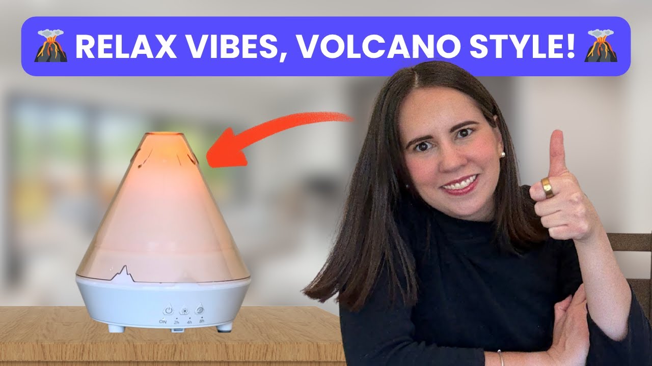Volcano Aromatherapy Diffuser with Lights, Timer & Remote!