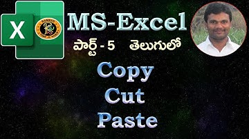 Copy, Cut & Paste Options in Telugu || MS EXCEL || By K. Ramesh