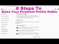 How To Make Visible Or Show Your Pinterest Account On Search Engines (Google Bing Yahoo) (2023)